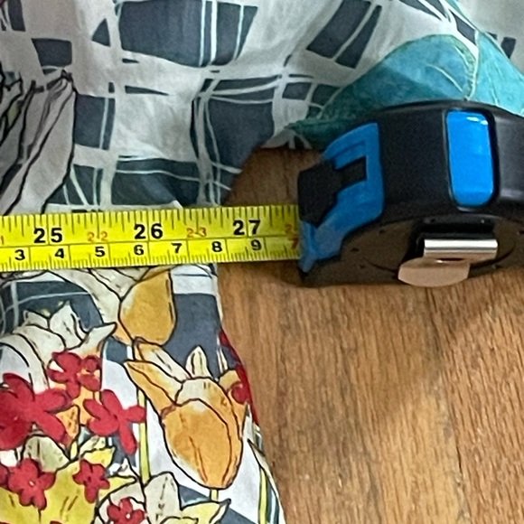 Johnny Was Theda Silk Tunic Top Sunflower Yellow Purple Boho 1X - Picture 6 of 8